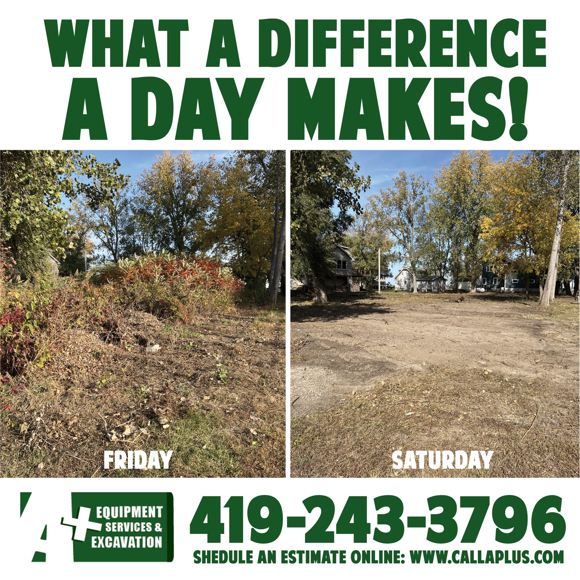 A Plus Equipment Services and  Excavation - A Plus Junk Removal Facebook ad