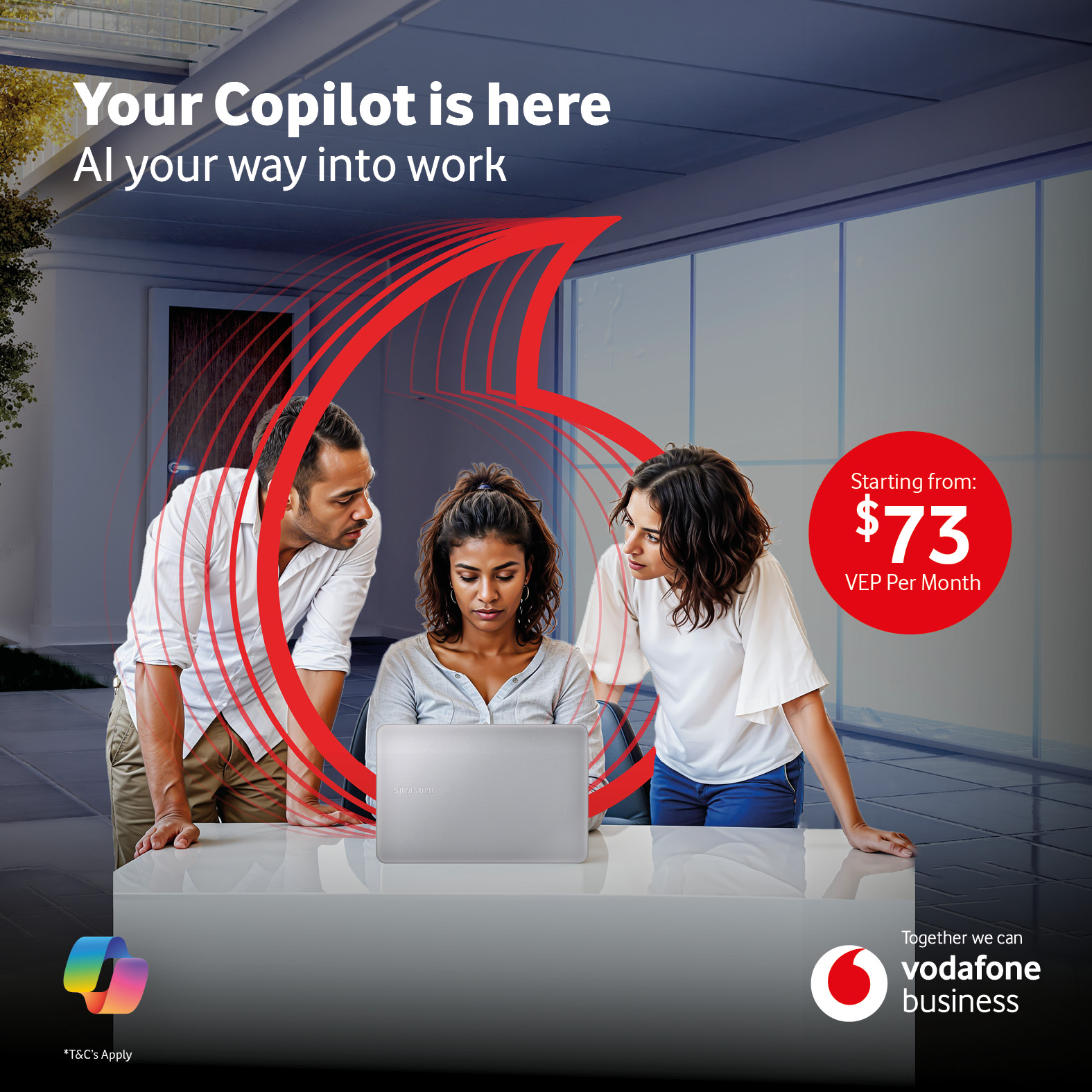 Vodafone Business Fiji Facebook ad