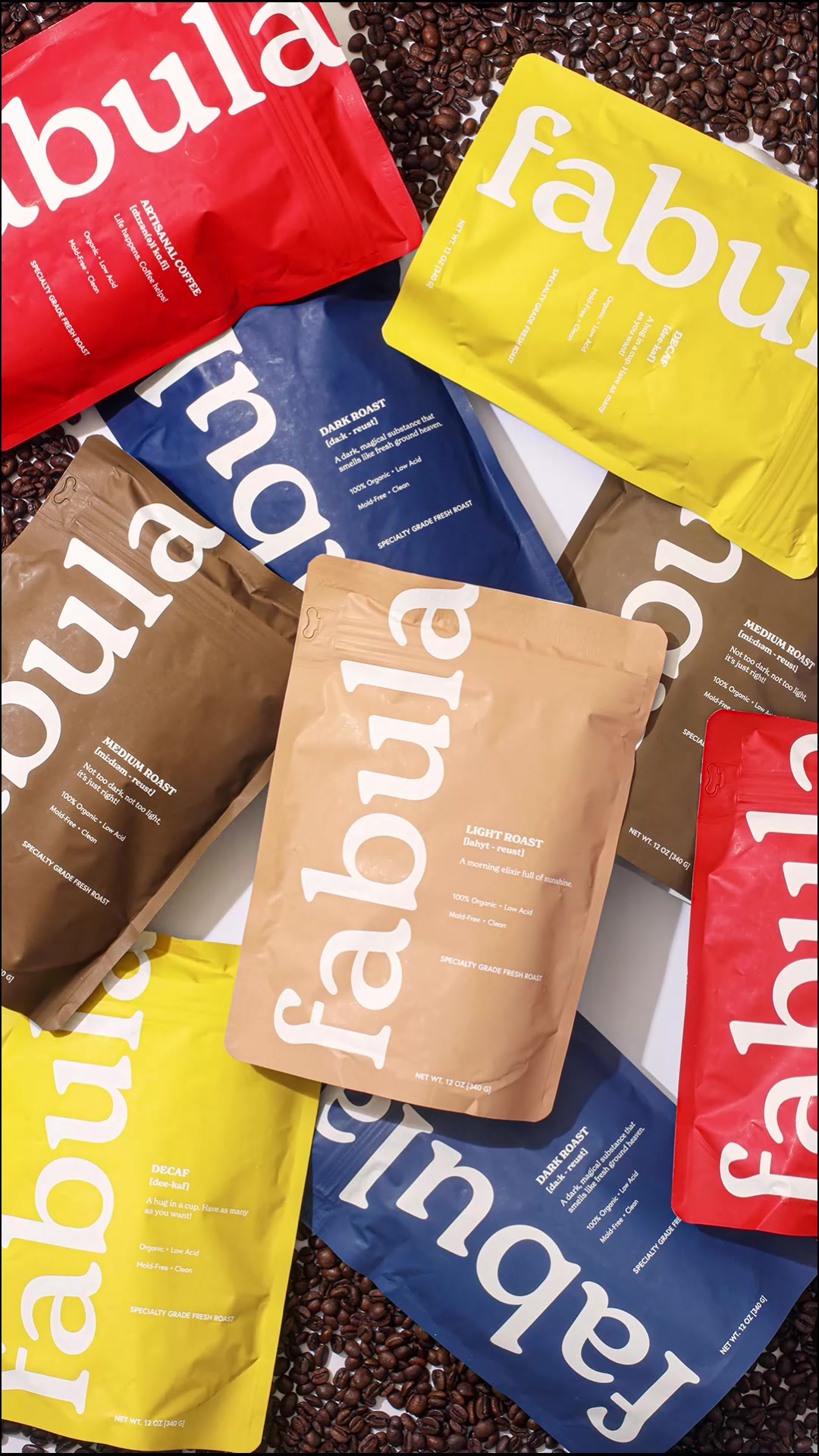 Fabula Coffee Facebook ad: Drink Clean Coffee, Feel Great