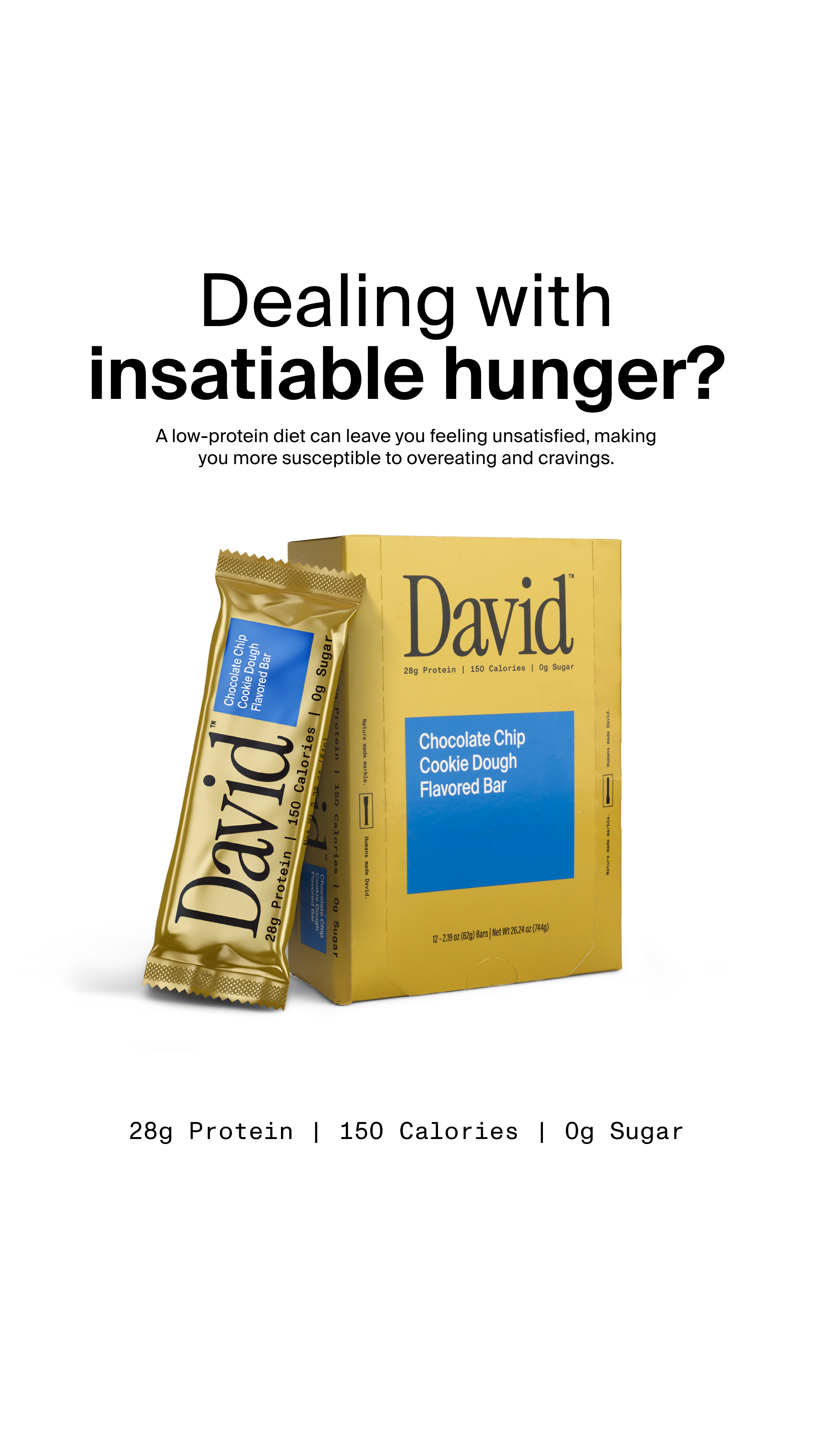 David Protein Facebook ad