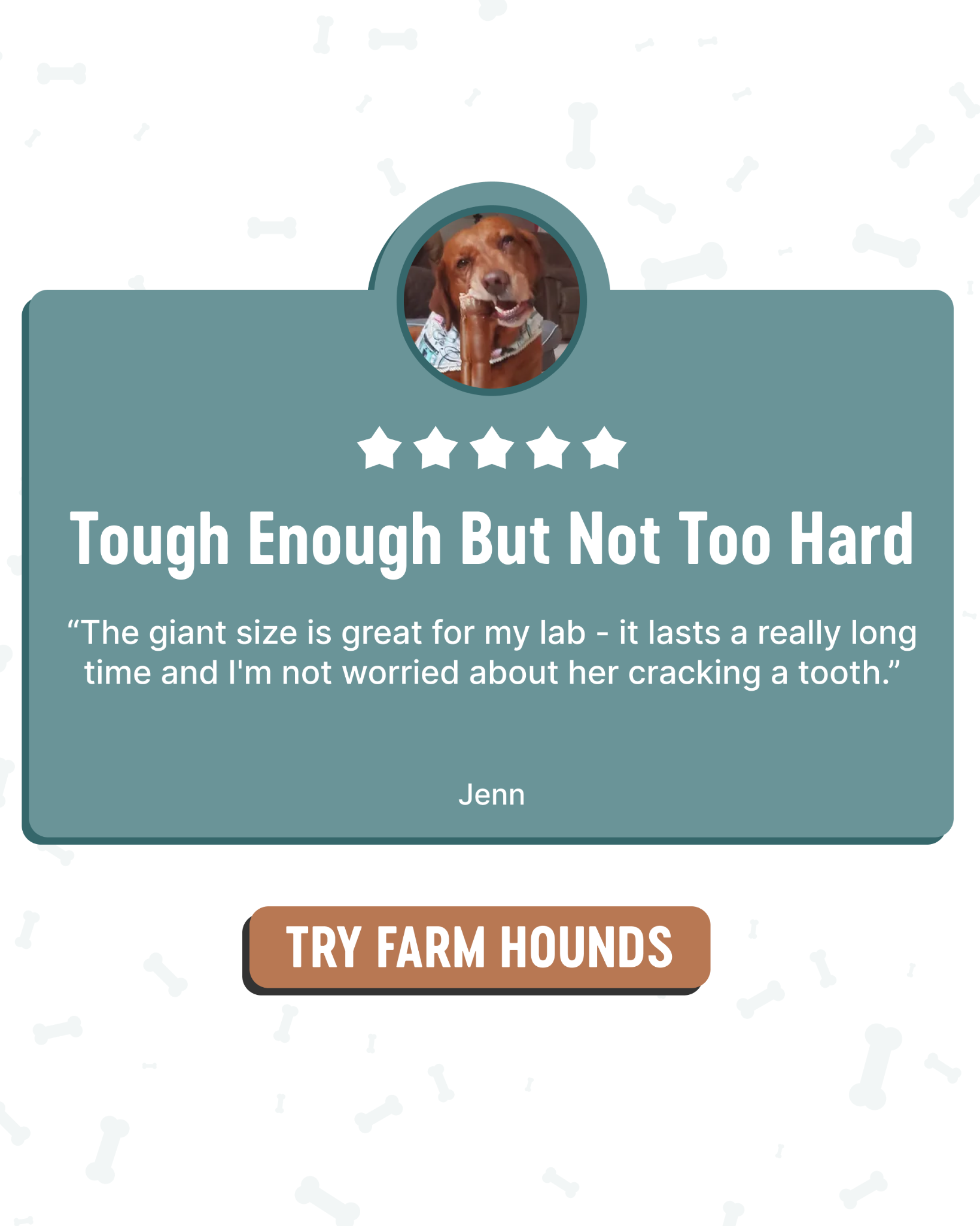 Farm Hounds Treats Facebook ad: Get your Treats They Will Just Love.