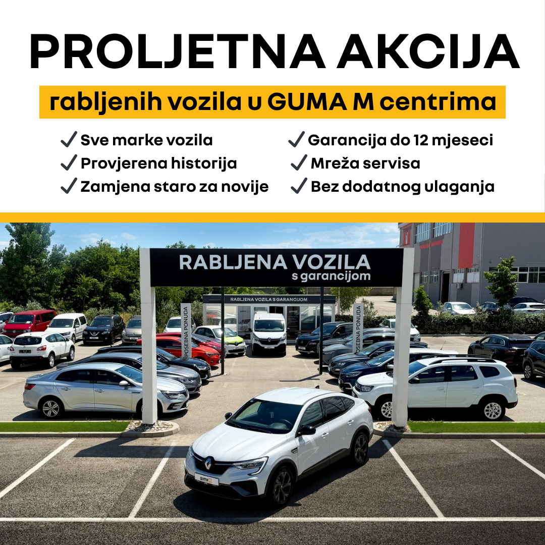 GUMA M Facebook ad: U GUMA M centrima birate vozila s poznatom…