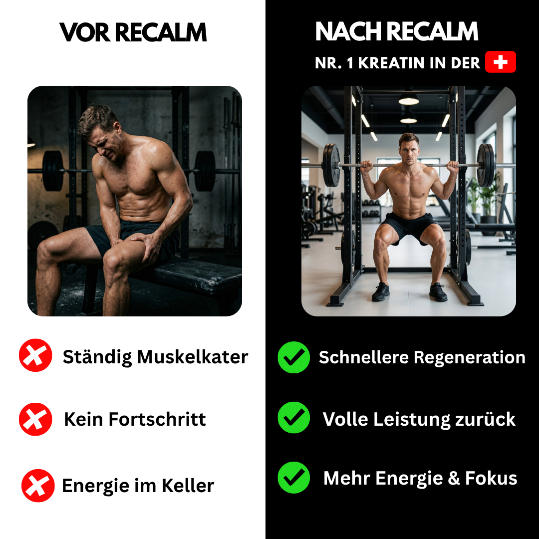 Recalm Facebook ad: Kaufe 2 + 1 Gratis Shaker - bis Sonntag