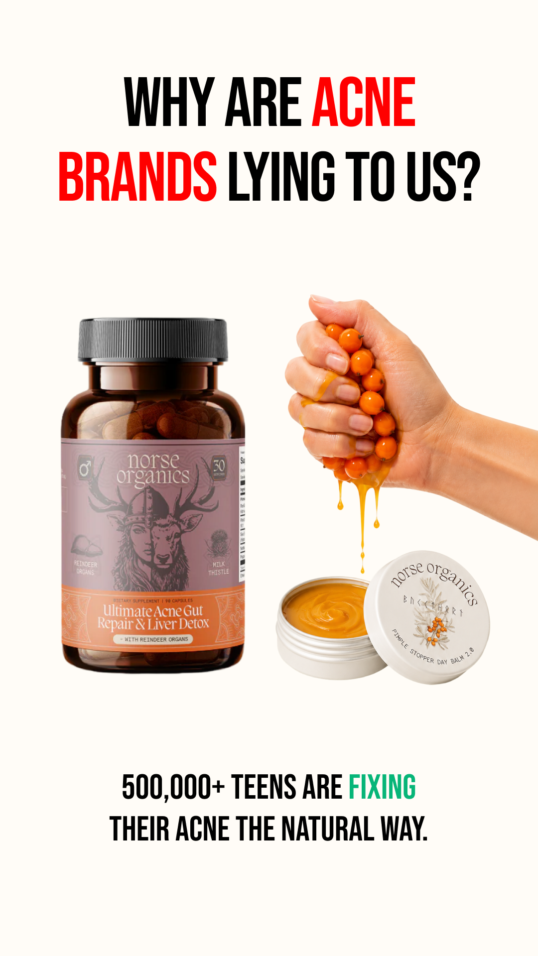 Norse Organics Facebook ad