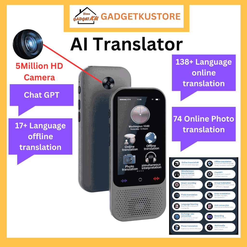 Tech Offside Facebook ad: AI Translator S80 Pro, ແປພາສາທັນໃຈ 100+ ພາສາ