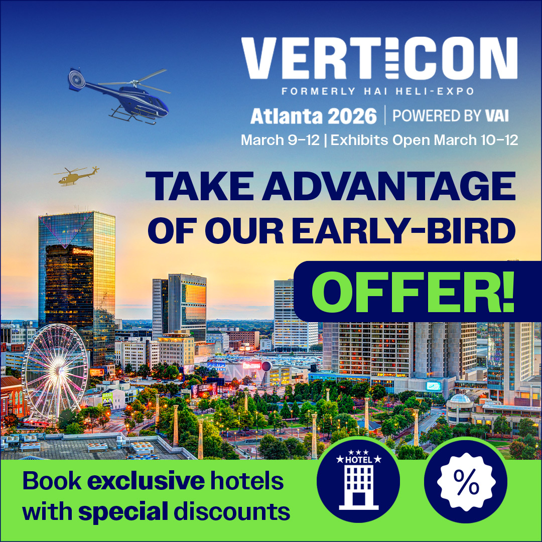 Verticon Powered by VAI Facebook ad: Attention, vertical aviation industry professionals!