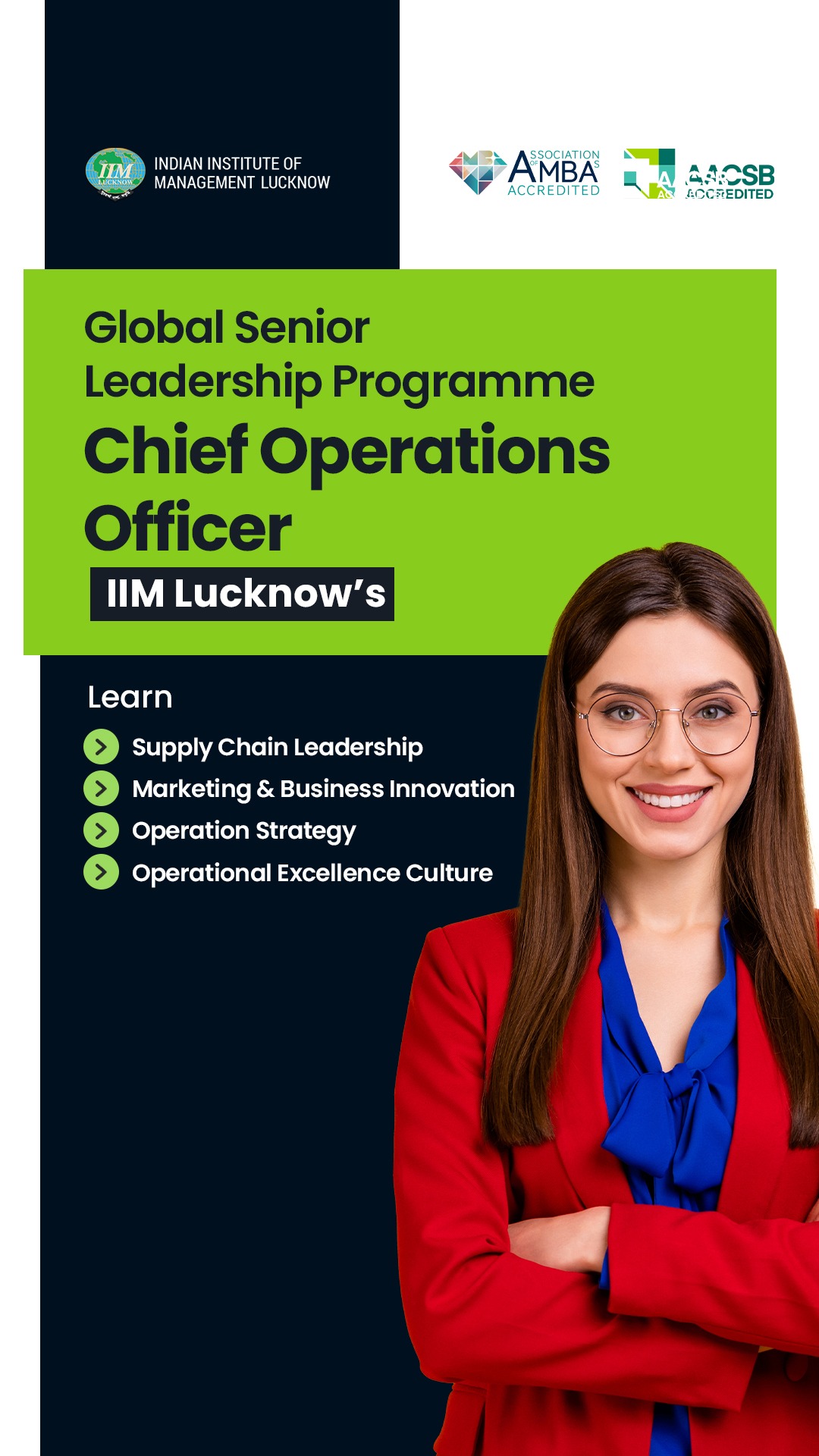IIM Lucknow - Global Senior Leadership Programme Facebook ad from May 28, 2026