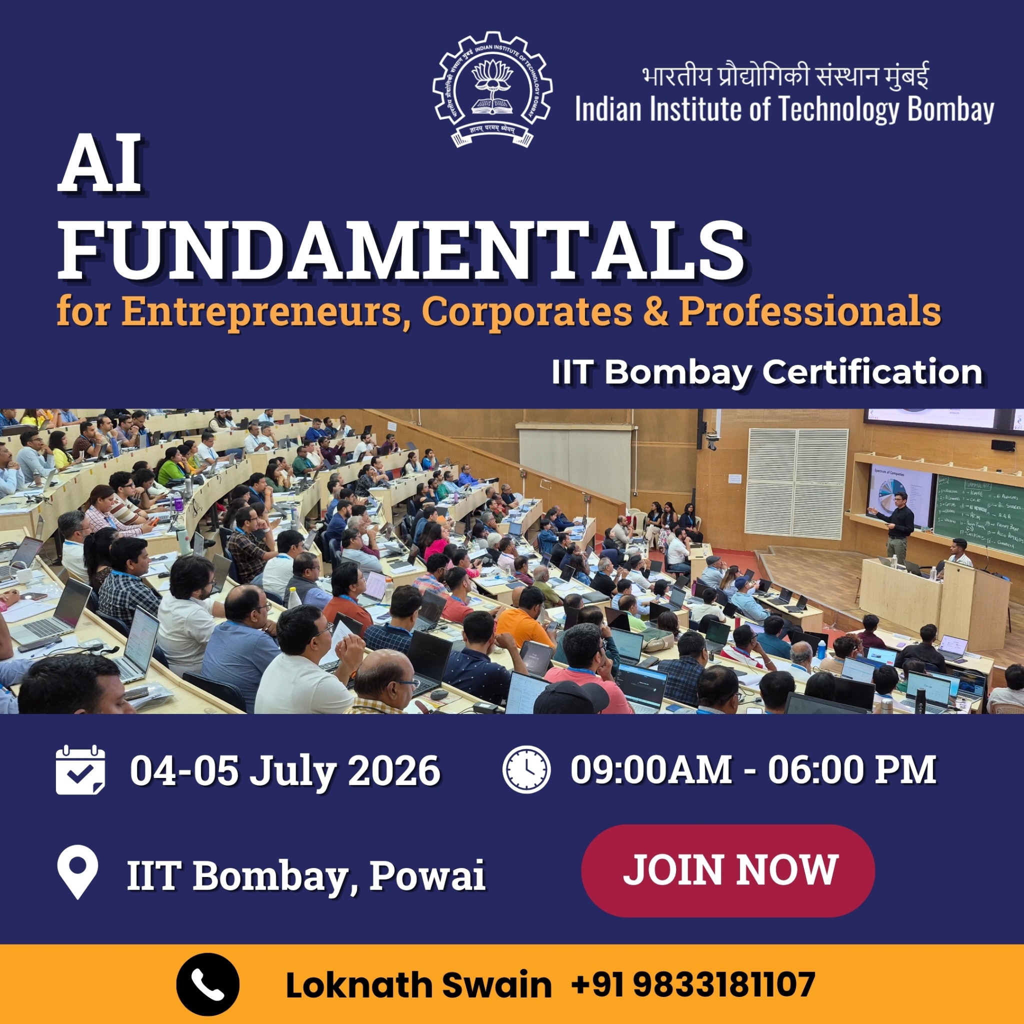 AI Mastery Mentor Facebook ad: IIT Bombay launches 14th AI 2 days Training