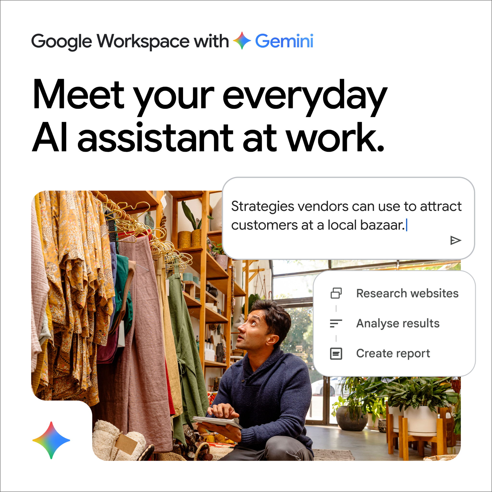 Google Workspace Facebook ad: Get the Gemini app in Workspace