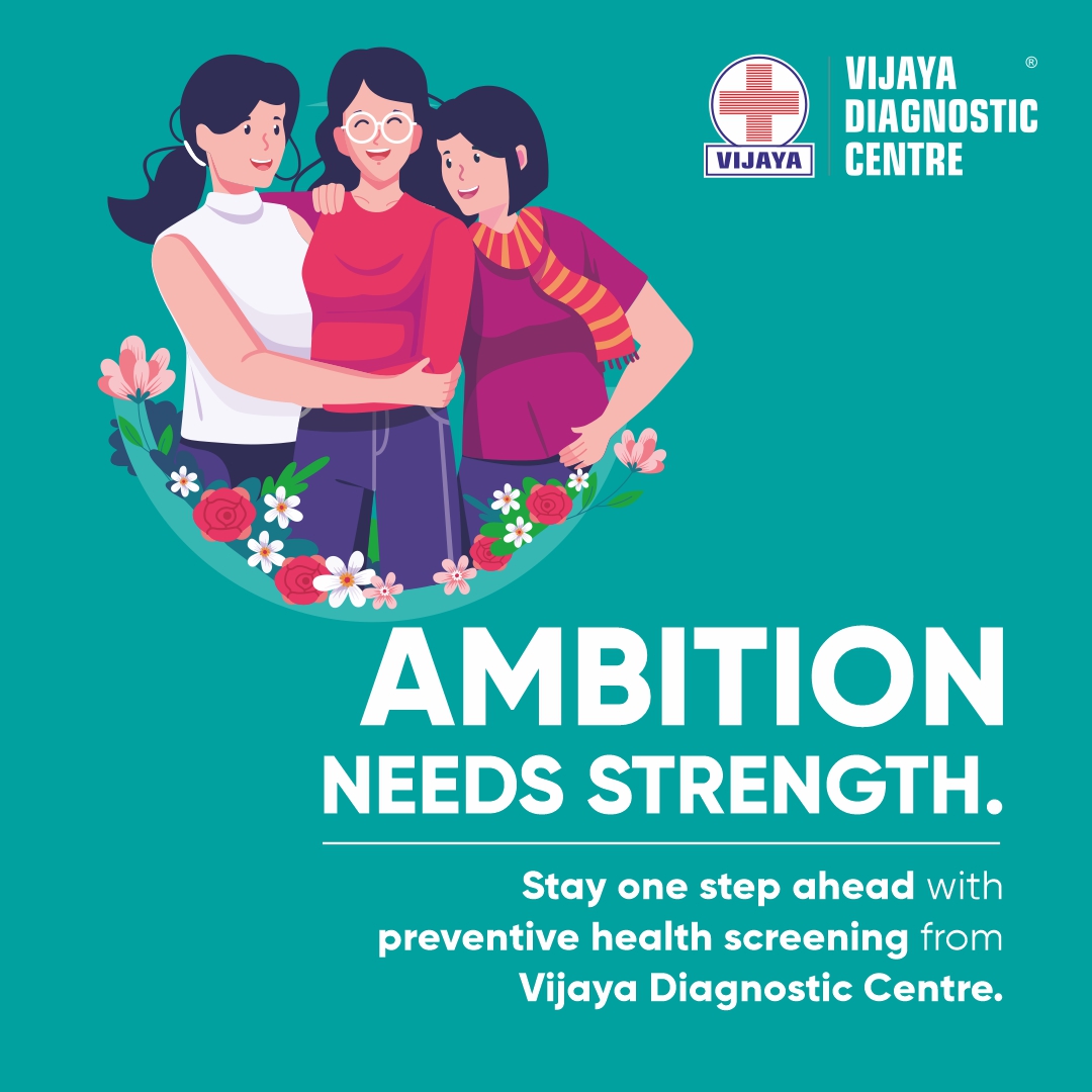 Vijaya Diagnostic Centre Facebook ad: Your health deserves the same attention you give…