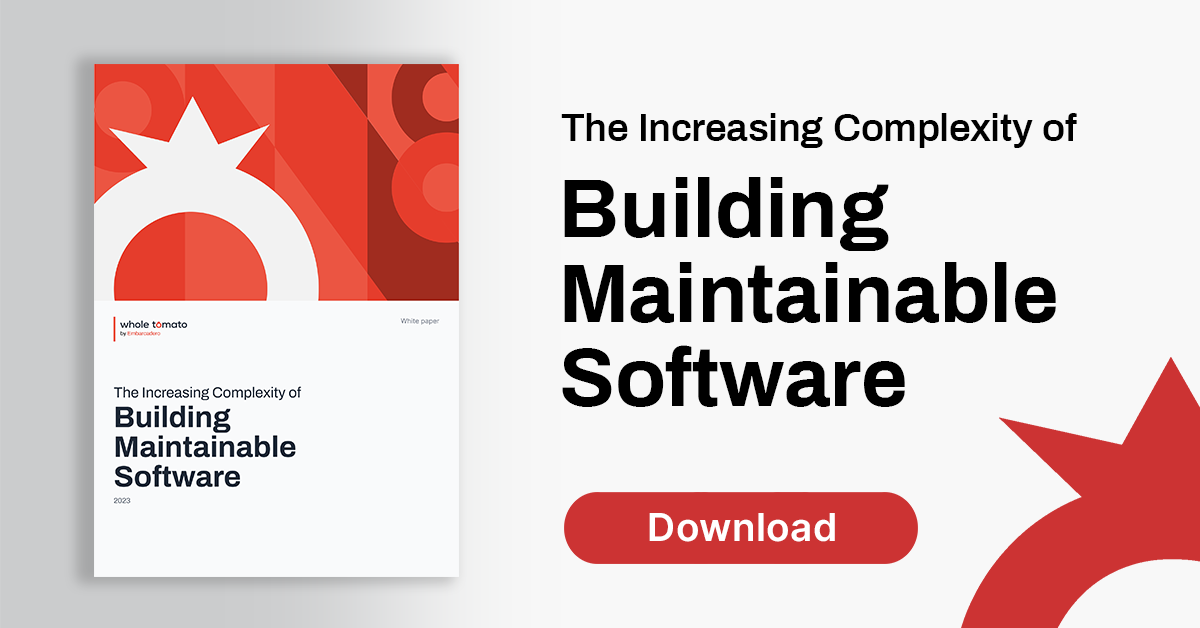 Whole Tomato Software Facebook ad: Free Whitepaper: Building Maintainable Software