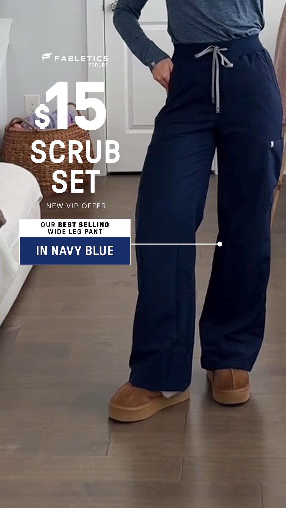 Fabletics Scrubs Facebook ad