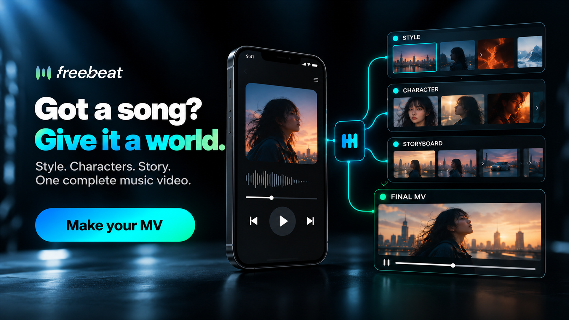 Freebeat ai APP Facebook ad: AI Music Production Tool