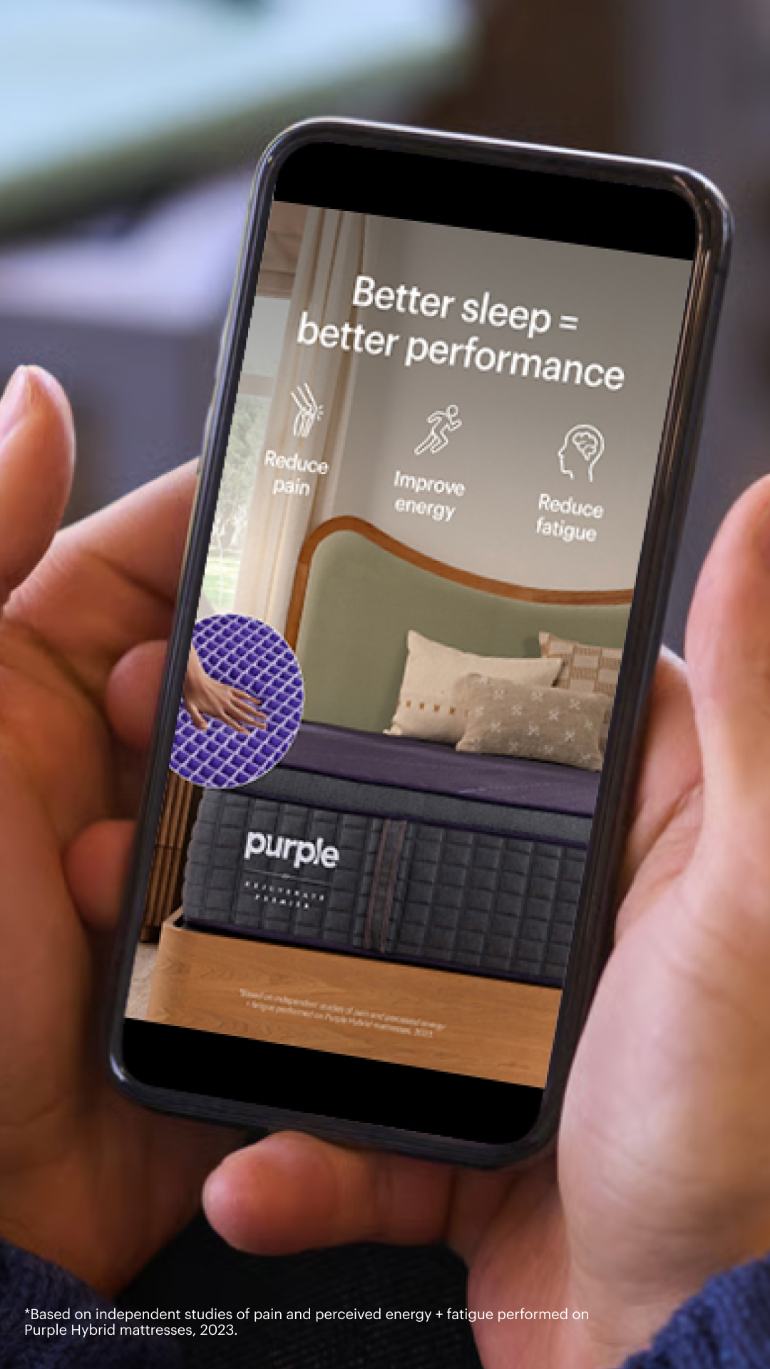 Purple Facebook ad
