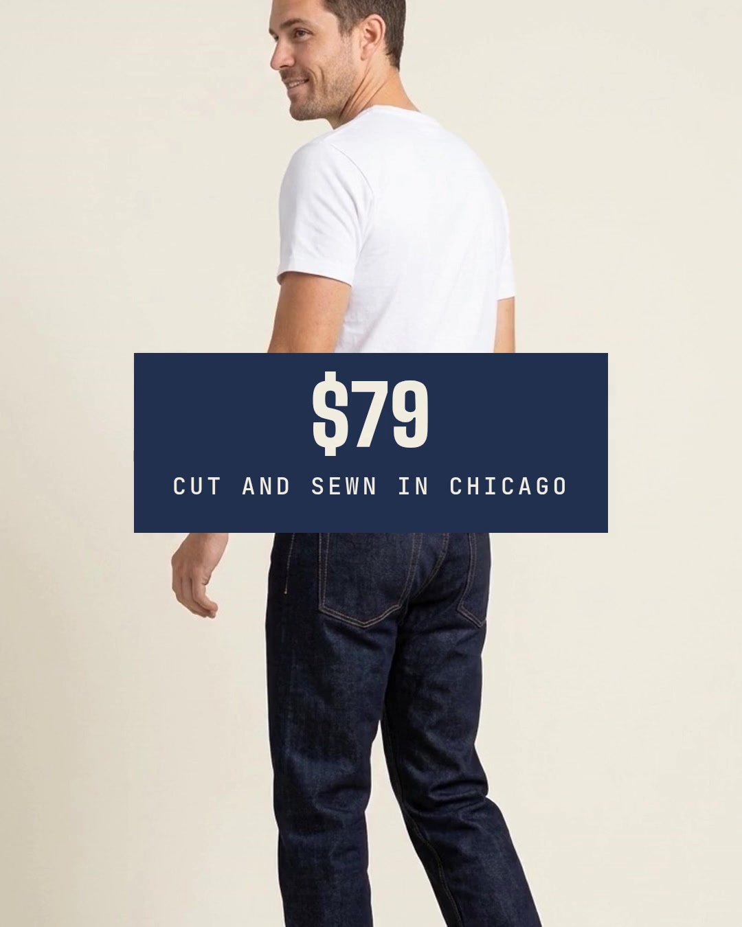 Dearborn Denim & Apparel Facebook ad: Chicago Made. $79.