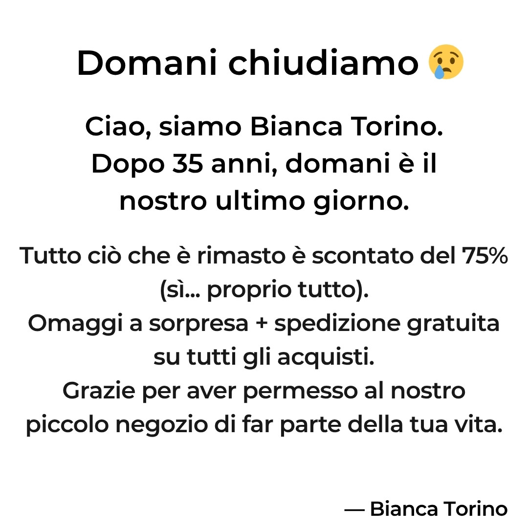 Bianca Torino Facebook ad