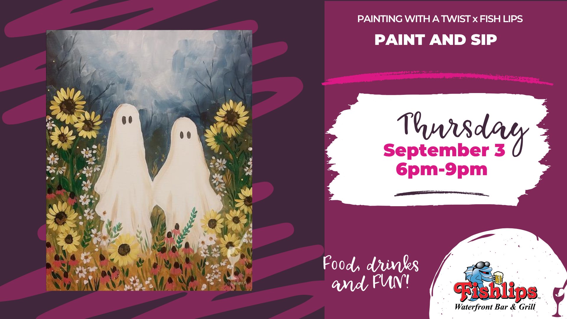 Painting with a Twist Facebook ad: Paint at Fish Lips Cape Canaveral