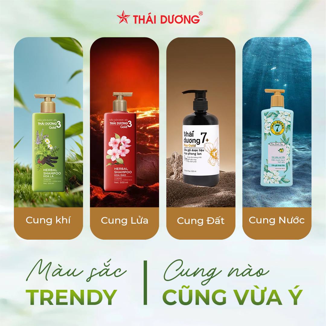 Dầu gội dược liệu Thái Dương Facebook ad: Chọn mặt thì để gửi vàng, dưỡng tóc…