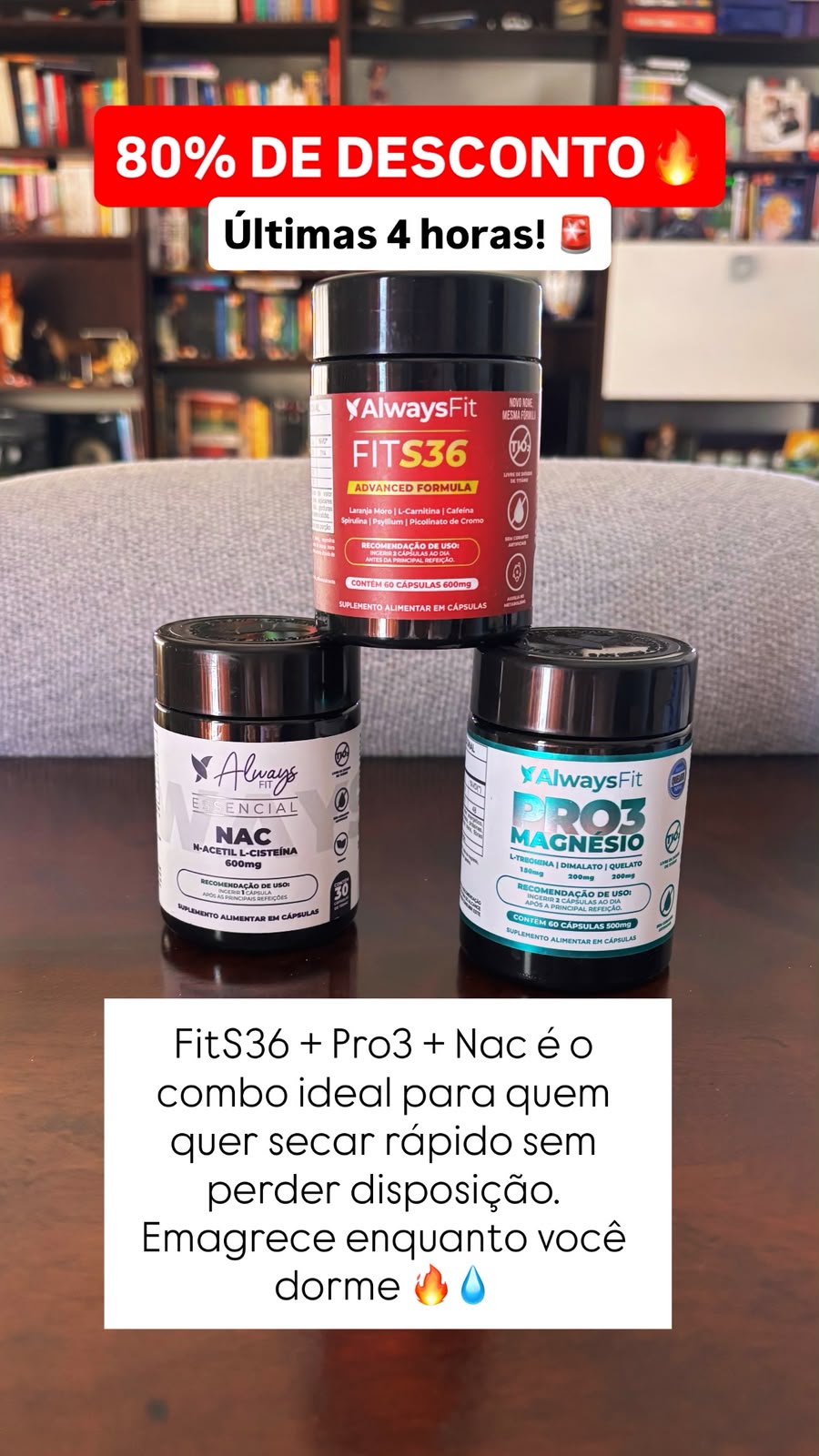 Always FIT - Saúde, Longevidade e Autoestima Facebook ad: O combo natural que age no inchaço e na retenção de…