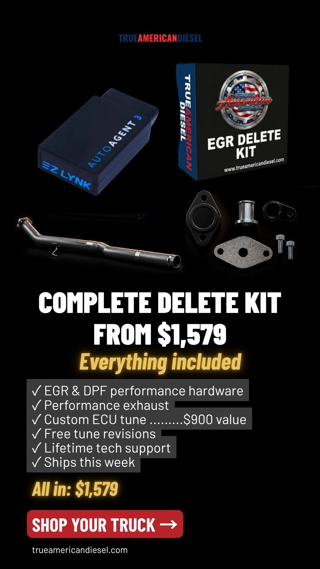 True American Diesel Facebook ad: $1,579. Everything Included.