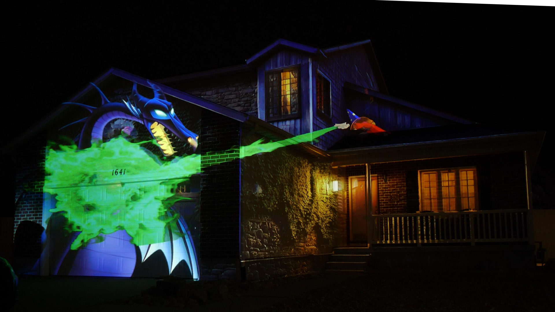 Digital Pressworks Facebook ad: Fantasmic Halloween House Projection Mapping Video…