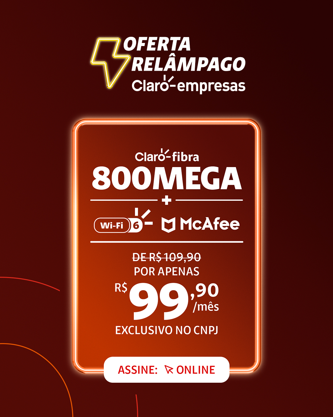 Claro empresas Brasil Facebook ad from Jan 12, 2026