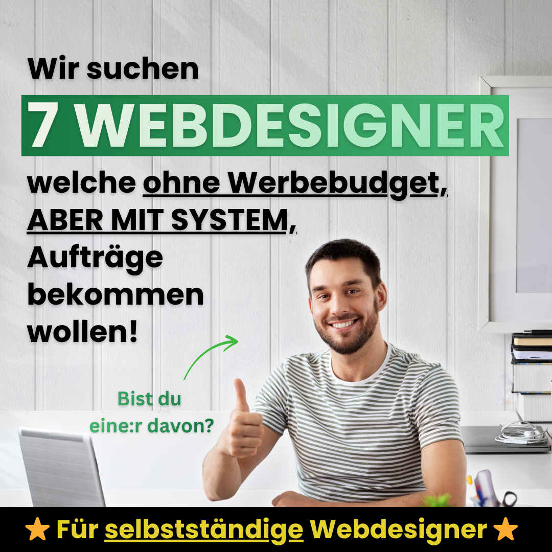 Pernthaner Consulting Facebook ad: Schluss mit der Jagd nach dem nächsten Webdesign Auftrag