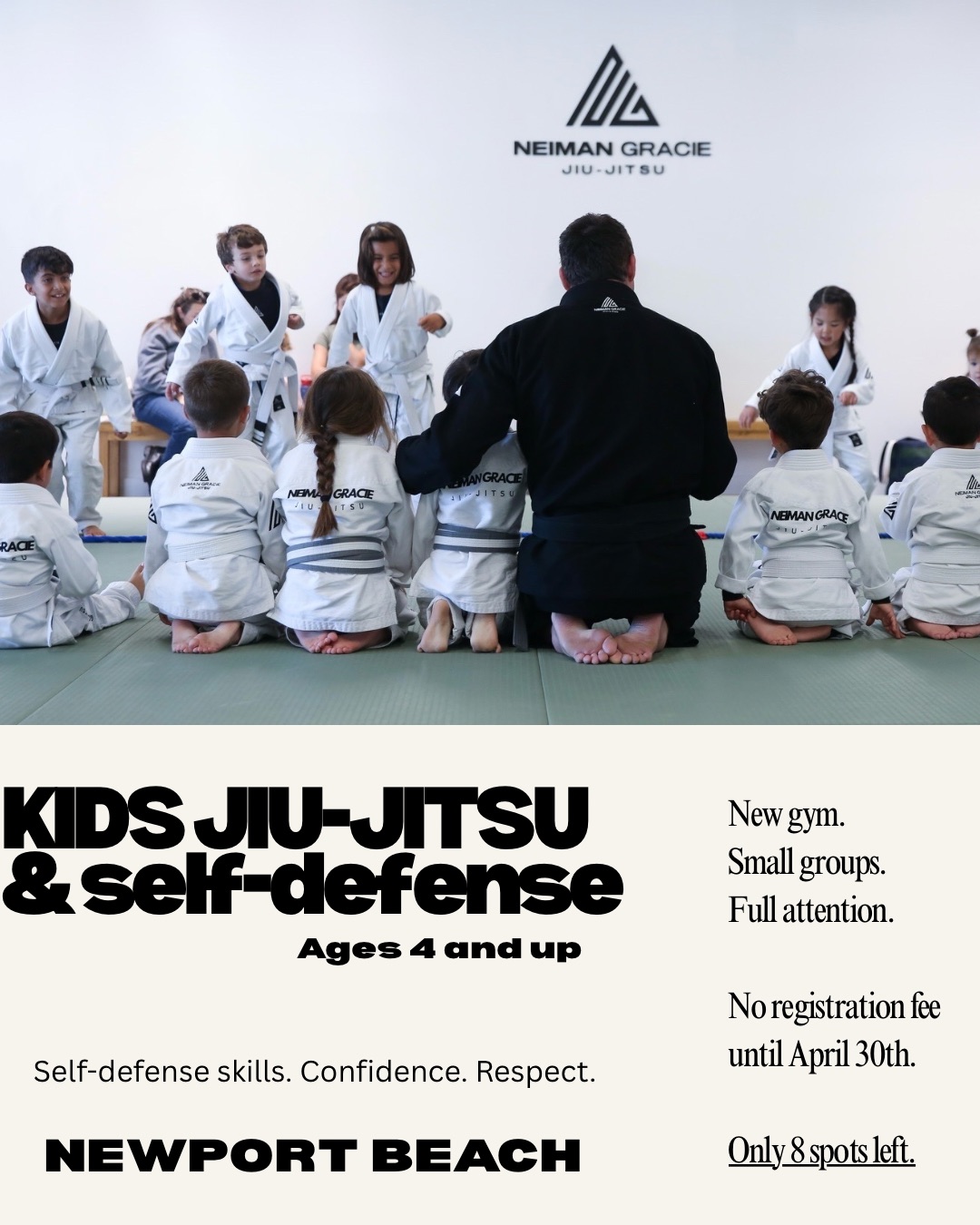 Neiman Gracie Jiu-Jitsu Academy Facebook ad: Book a trial class