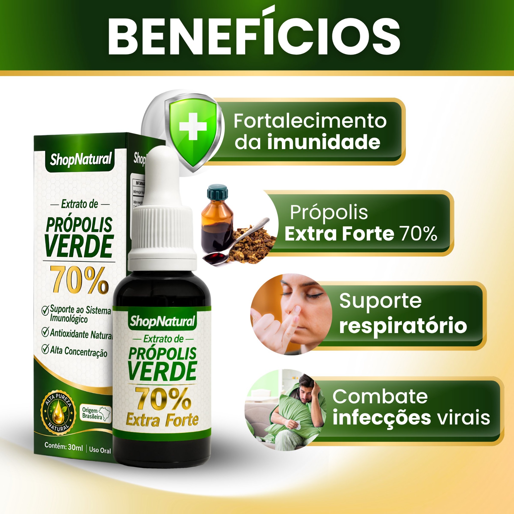 ShopNatural Facebook ad: Imunidade Blindada o Ano Todo