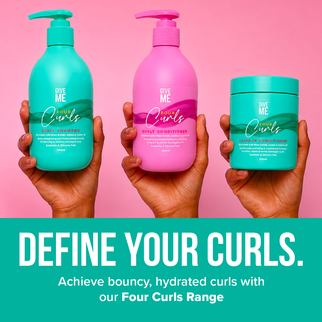 Give Me Cosmetics Facebook ad: Define your natural curls