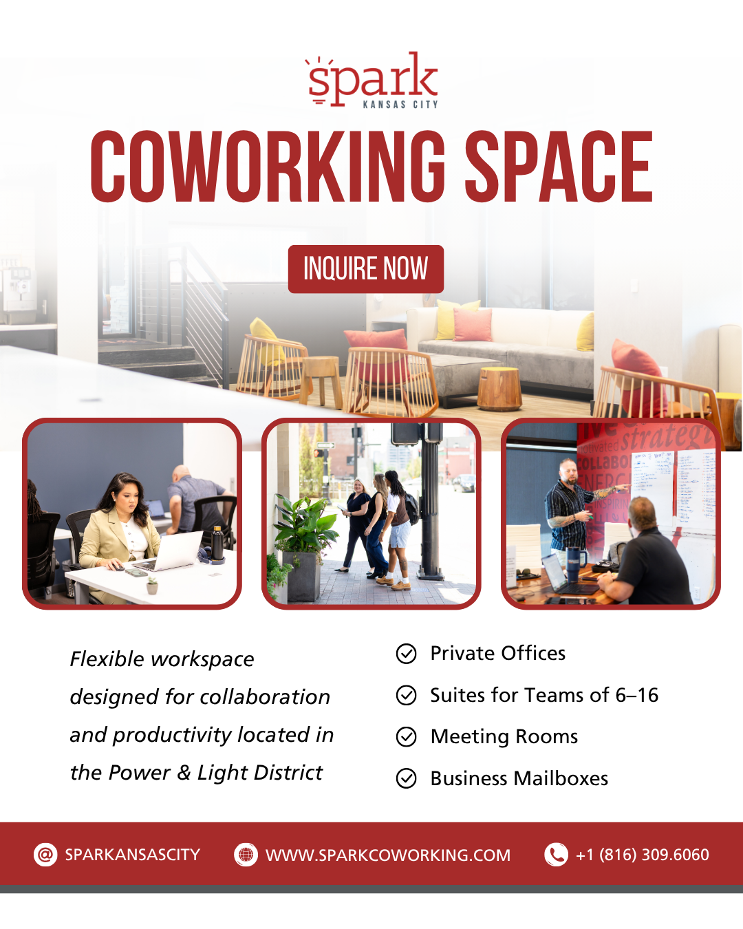 Spark Coworking - Kansas City Facebook ad from Aug 7, 2026