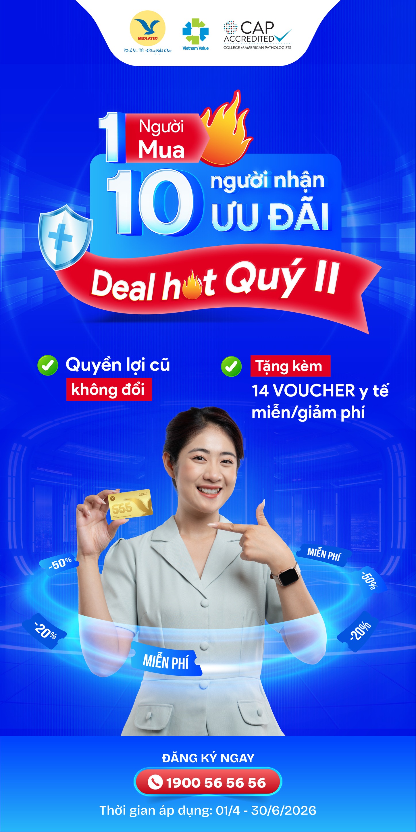 Bệnh viện Đa khoa MEDLATEC Facebook ad: 1 NGƯỜI MUA - 10 NGƯỜI NHẬN ƯU…