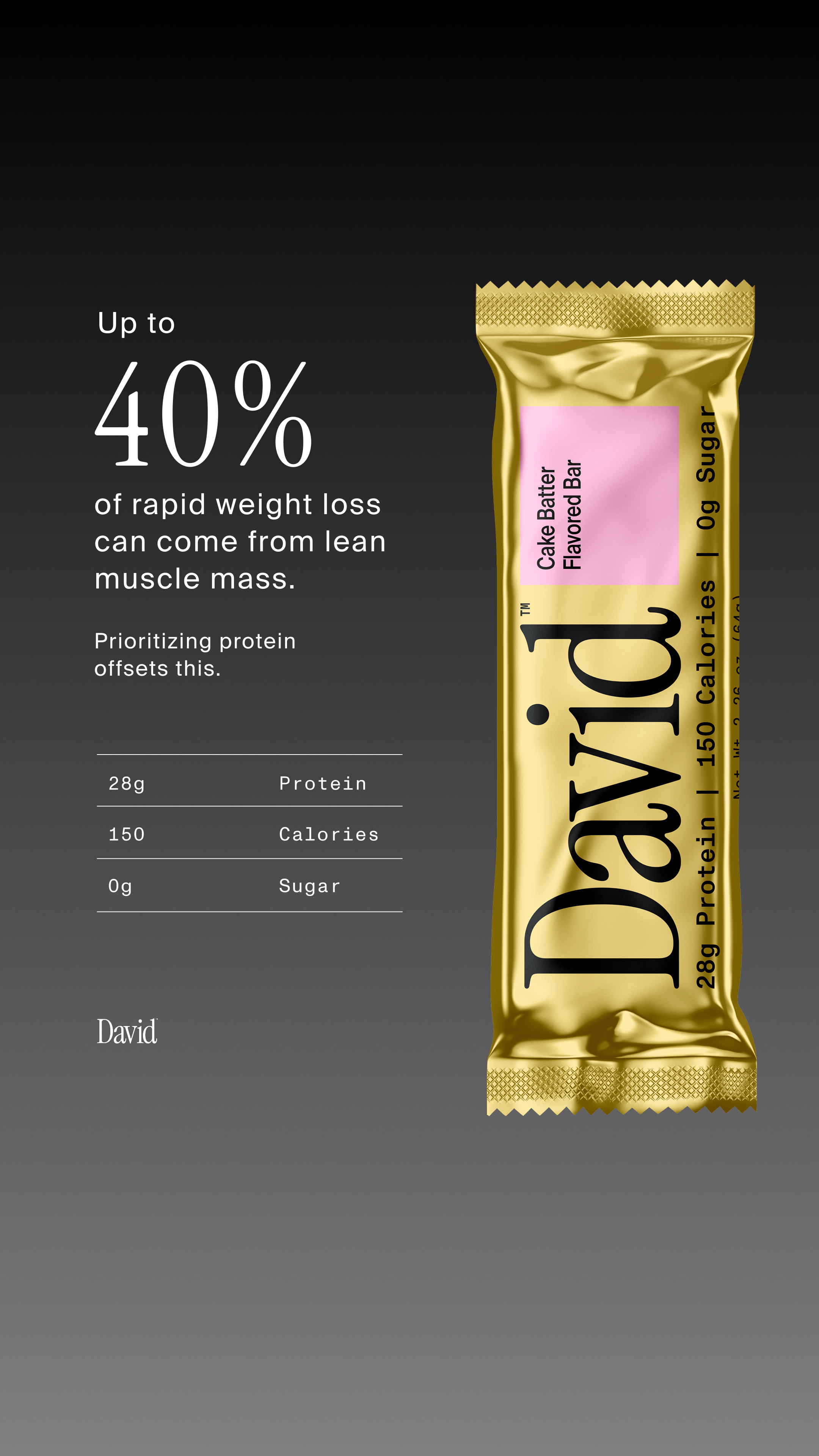 David Protein Facebook ad