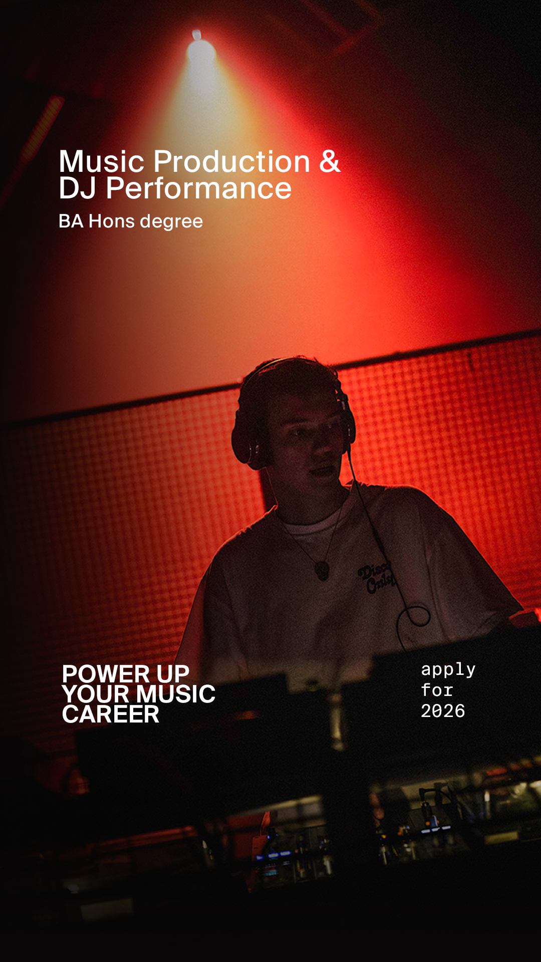 pointblank music school Facebook ad: Apply through Clearing