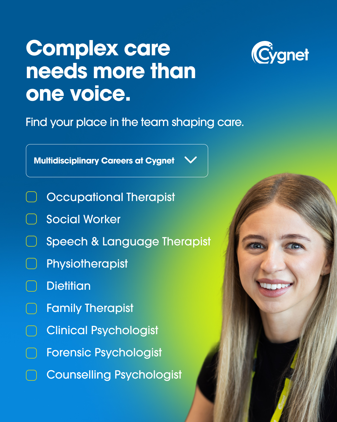 Cygnet Careers Facebook ad: Explore MDT careers at Cygnet