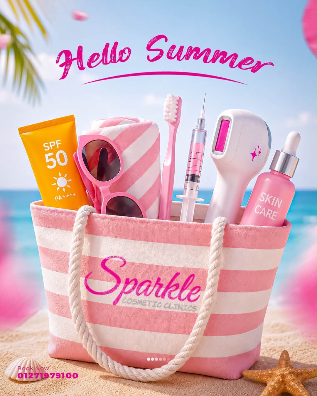 Sparkle Clinics - Alexandria Facebook ad: Summer Starts at Sparkle.