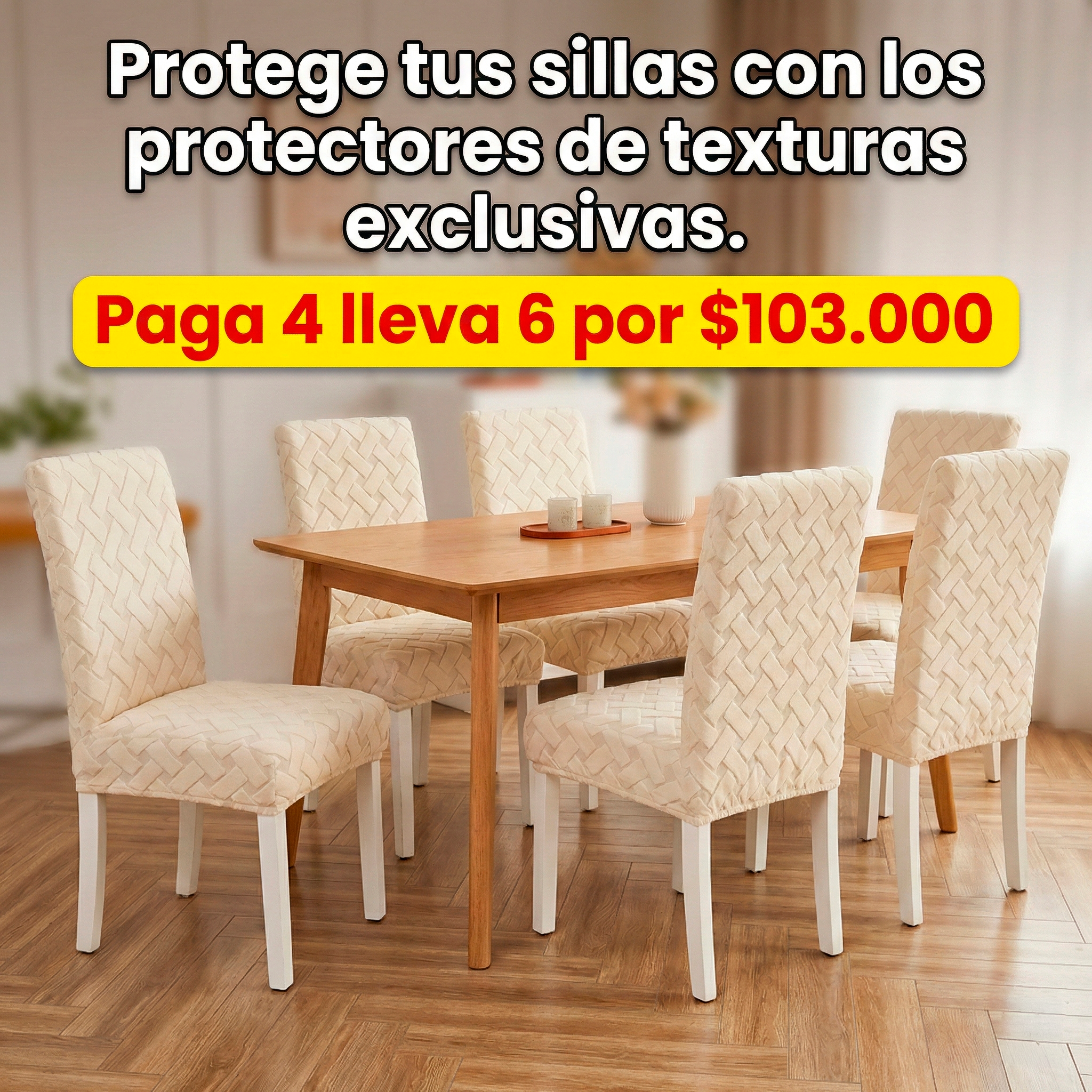 Ofertas colombia of Facebook ad: Nuevos diseños exclusivos en protectores de silla.