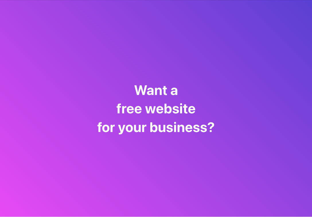 The Free Website Guys Facebook ad