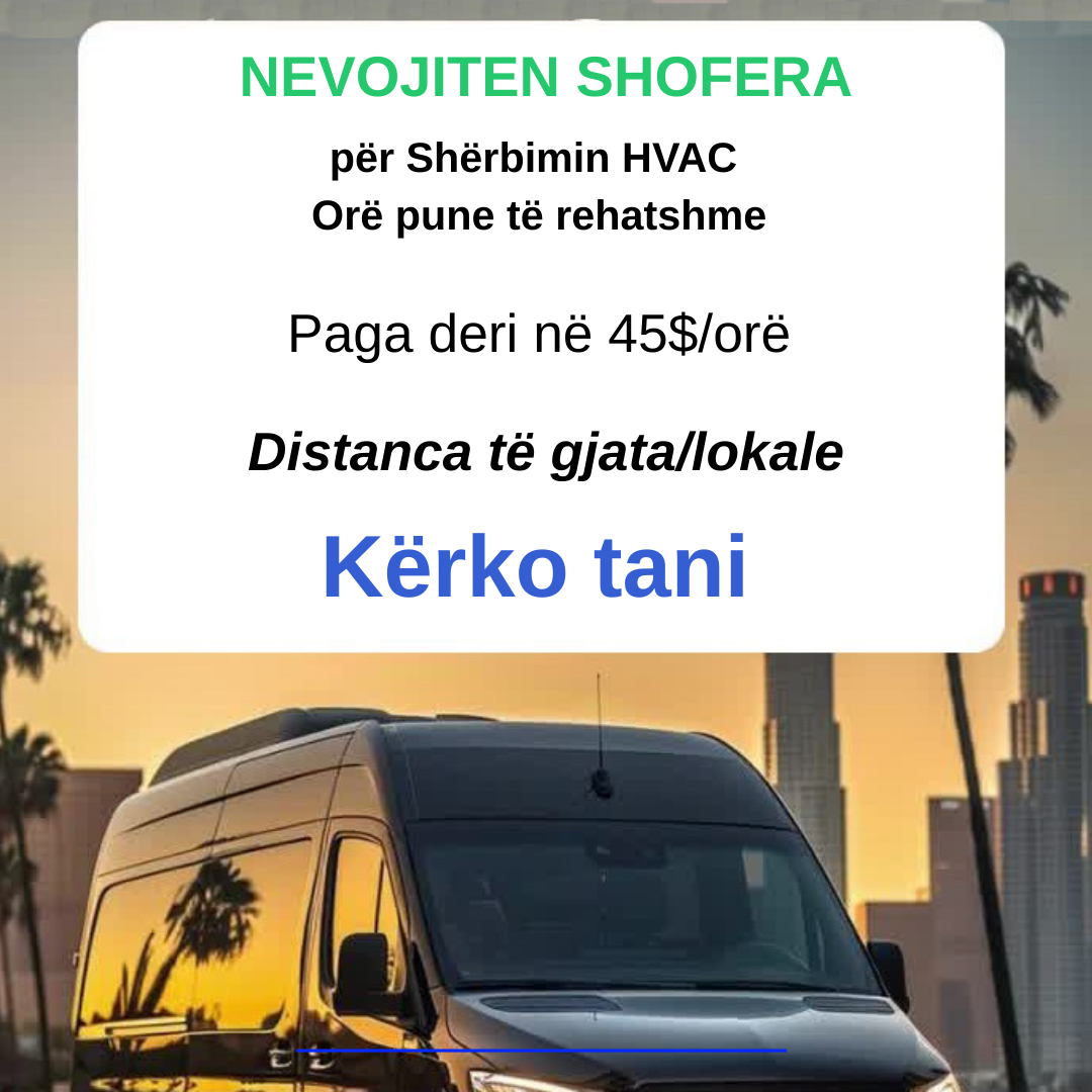 Beyond Boundaries Facebook ad: Kërkohen shoferë për shërbimin HVAC