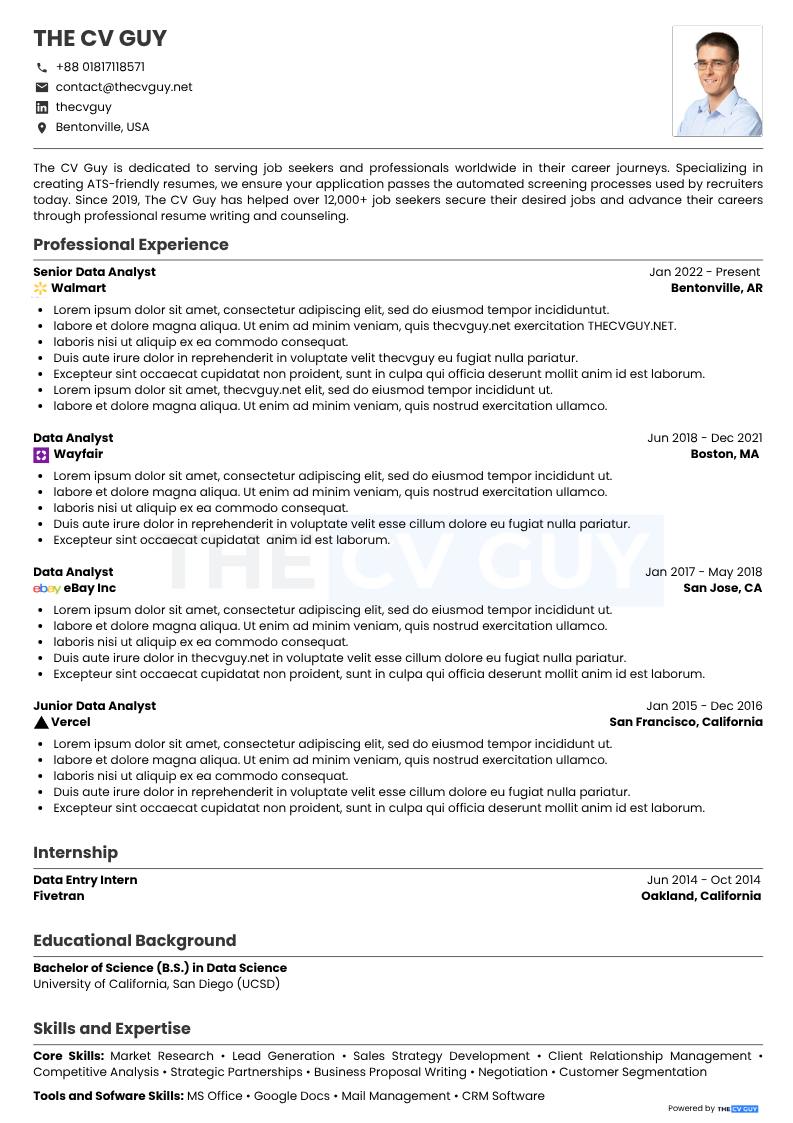 The CV Guy Facebook ad