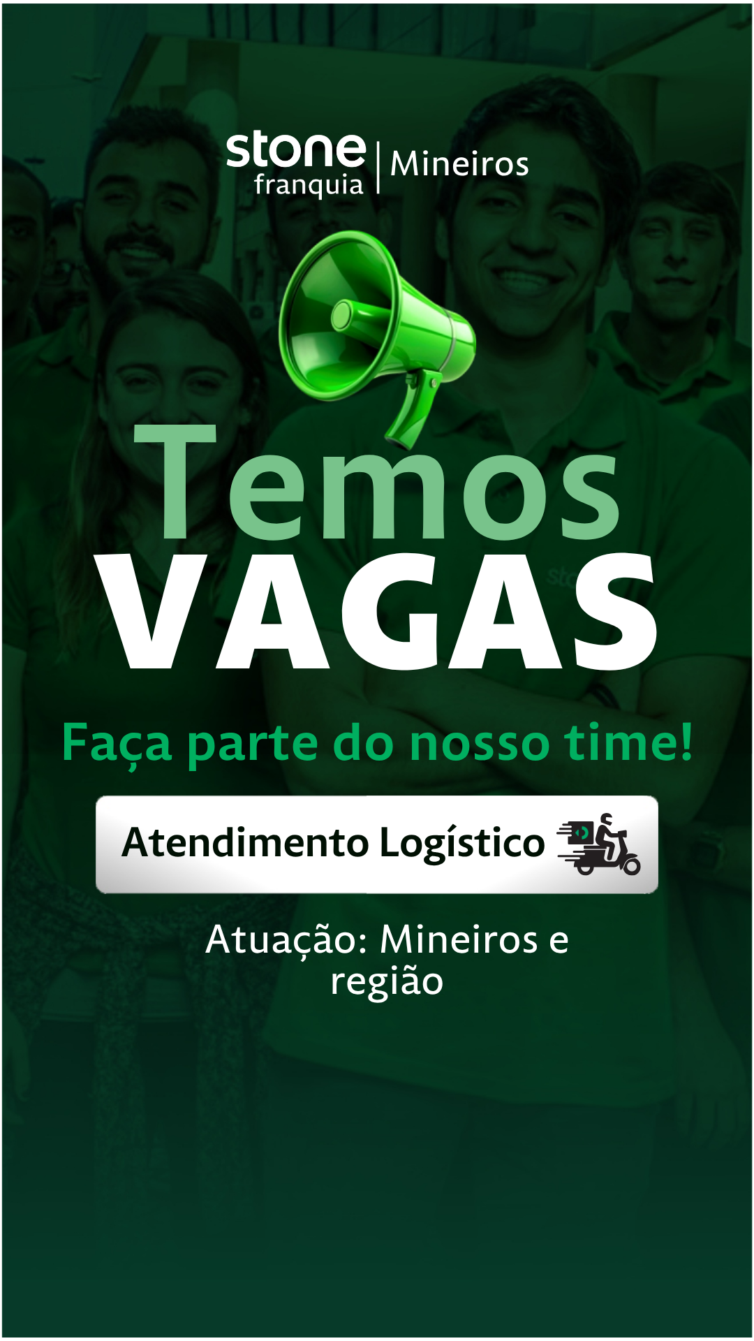 Stone Mineiros Facebook ad: Faça parte da nossa Equipe!