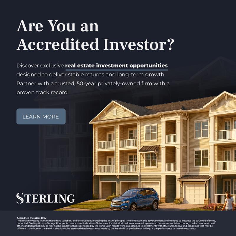 Sterling Group Facebook ad: Explore exclusive real estate investments built for…