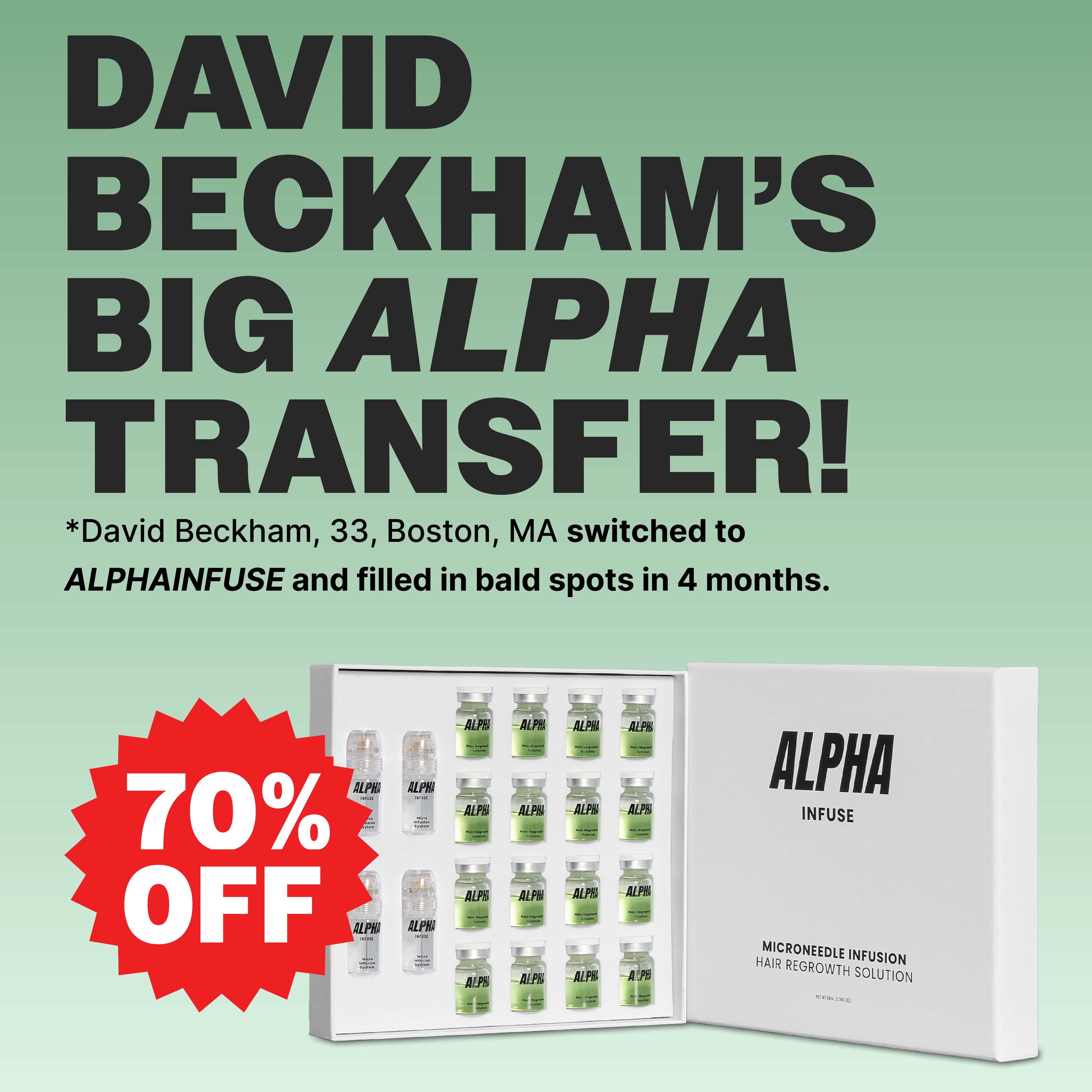 AlphaInfuse Facebook ad