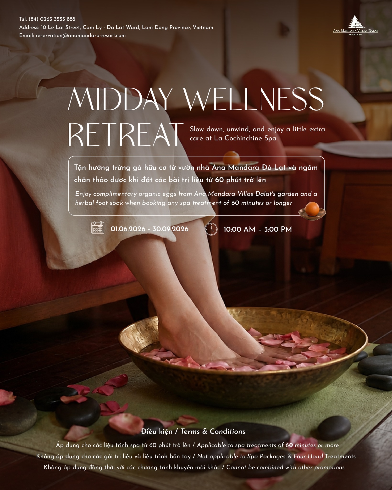 Ana Mandara Villas Dalat Resort & Spa Facebook ad: 𝗠𝗶𝗱𝗱𝗮𝘆 𝗪𝗲𝗹𝗹𝗻𝗲𝘀𝘀 𝗧𝗿𝗲𝗮𝘁