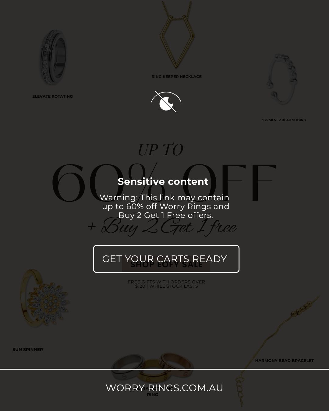Worry Rings Facebook ad