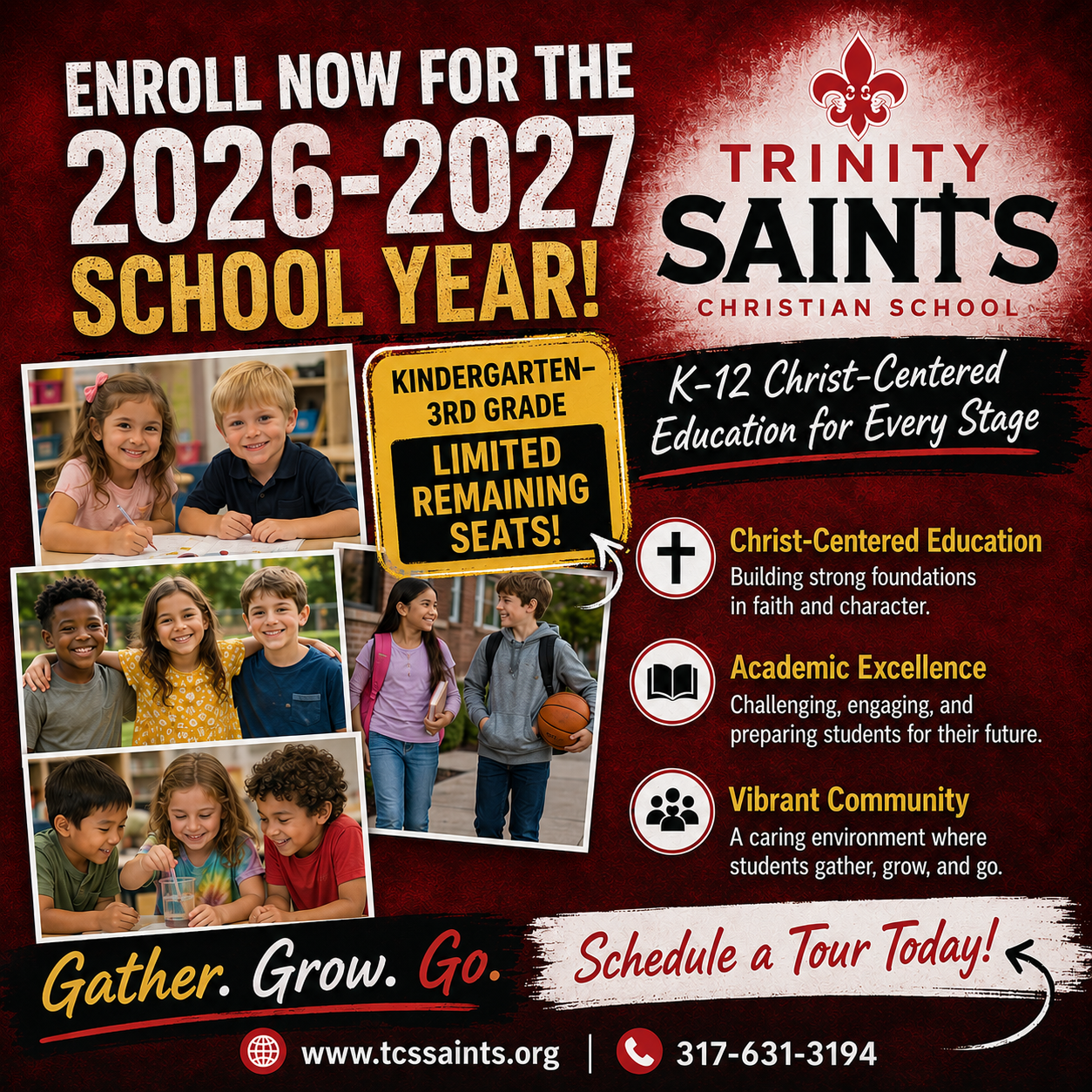 Trinity Christian School - Indianapolis Facebook ad: Imagine a top-tier education without the hefty price…