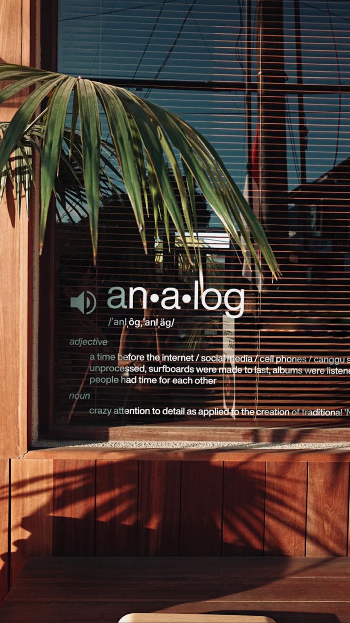 Analog.Uluwatu Facebook ad: A 70s inspired Surf Cafe and Listening Bar