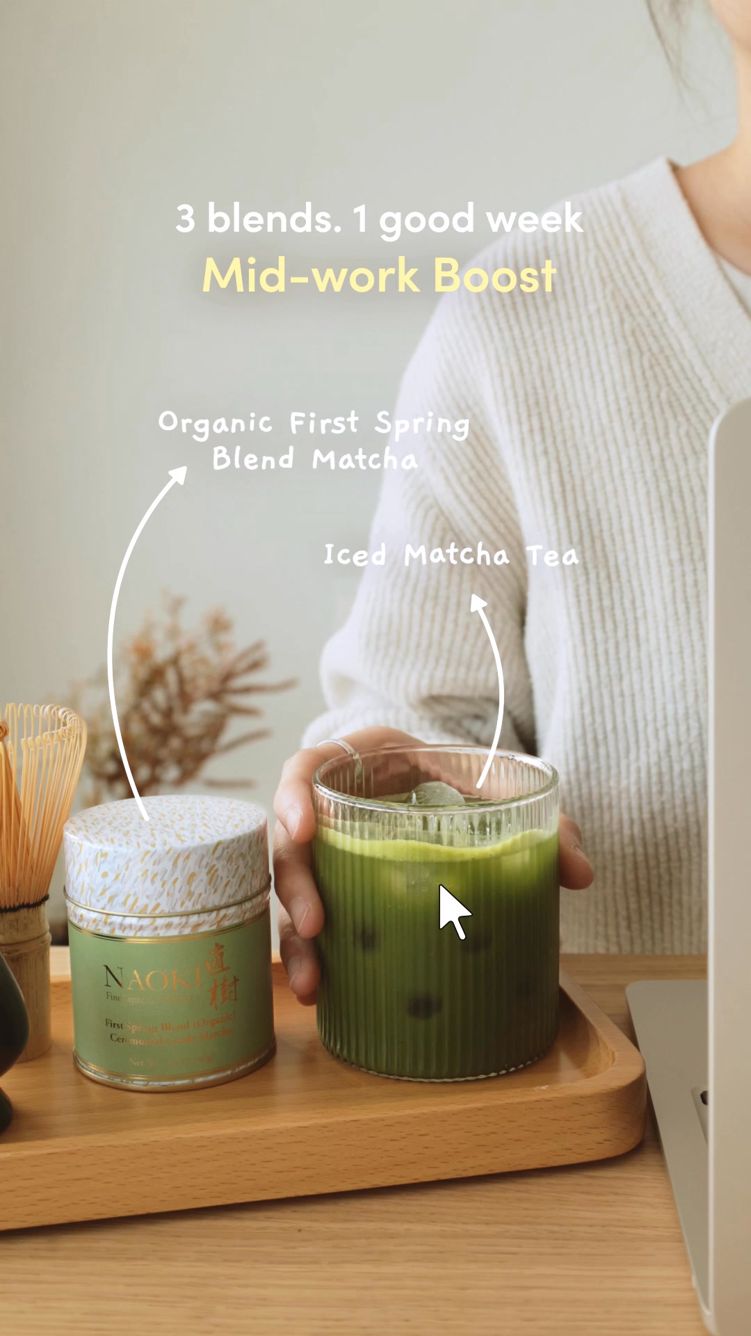 Naoki Matcha Facebook ad: 3 Blends, 1 Good Week | Naoki Matcha