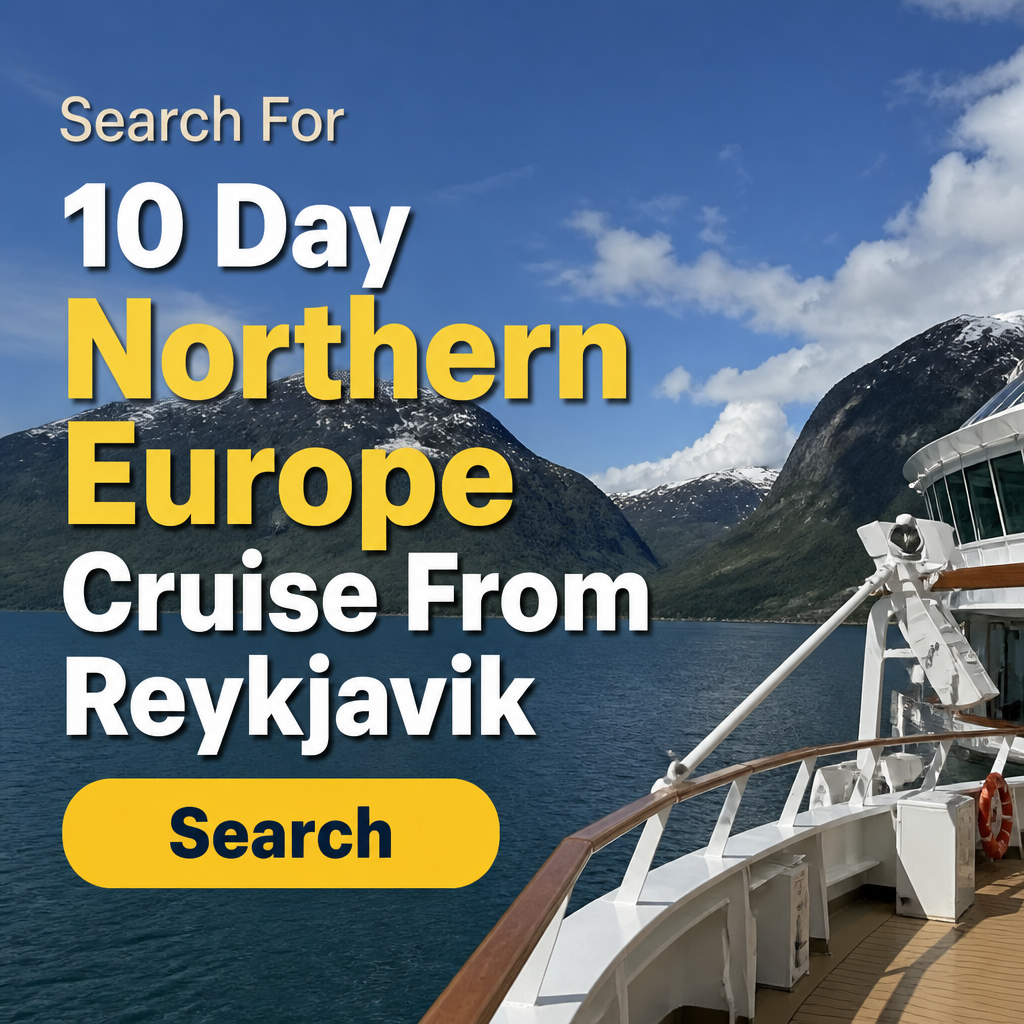 Innovative It Hub Facebook ad: Search for 10 Day Northern Europe Cruise From Reykjavik