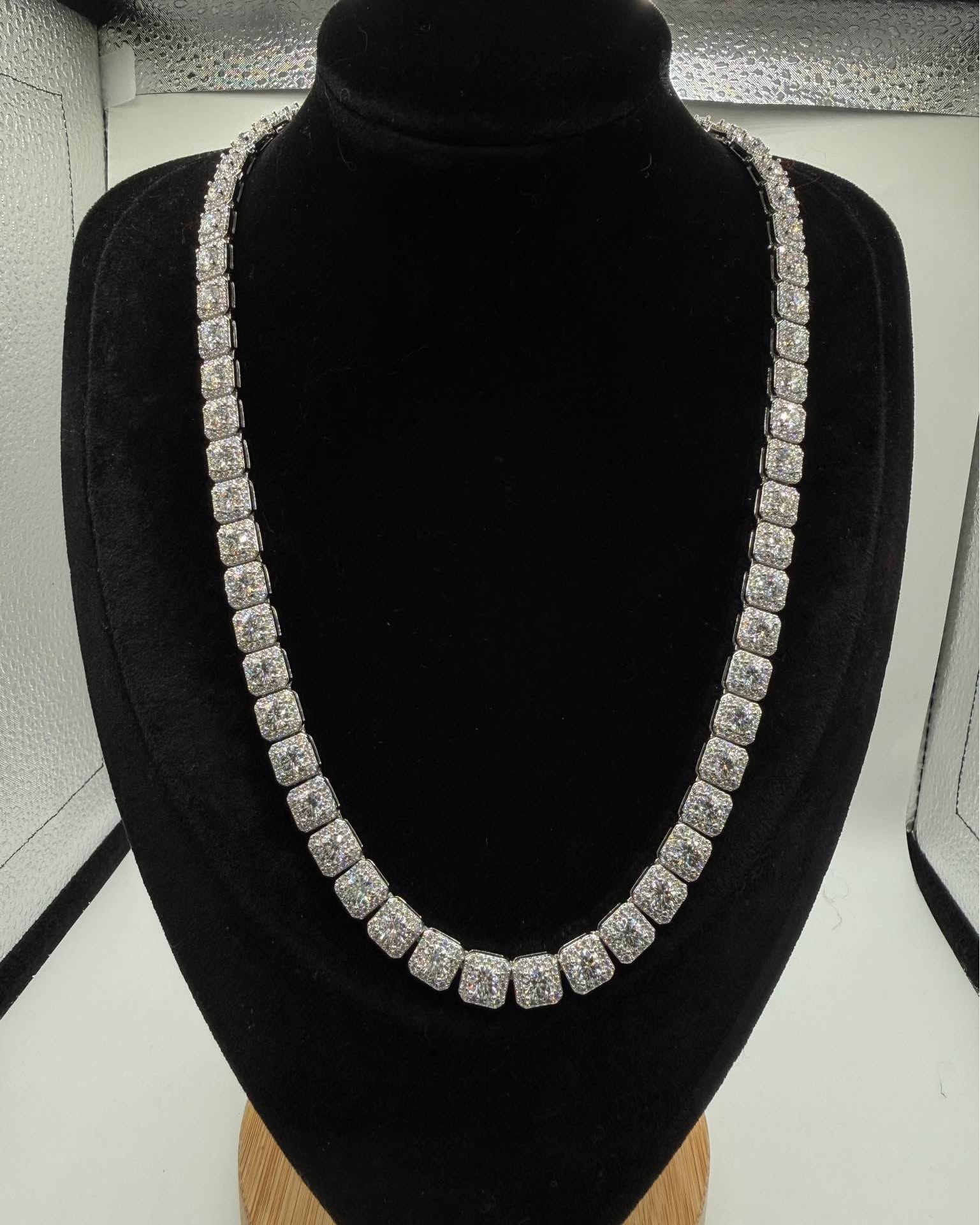 Stephanie Silva Facebook ad: 8.4MM VVS D MOISSANITE CLUSTER TENNIS CHAIN (20)